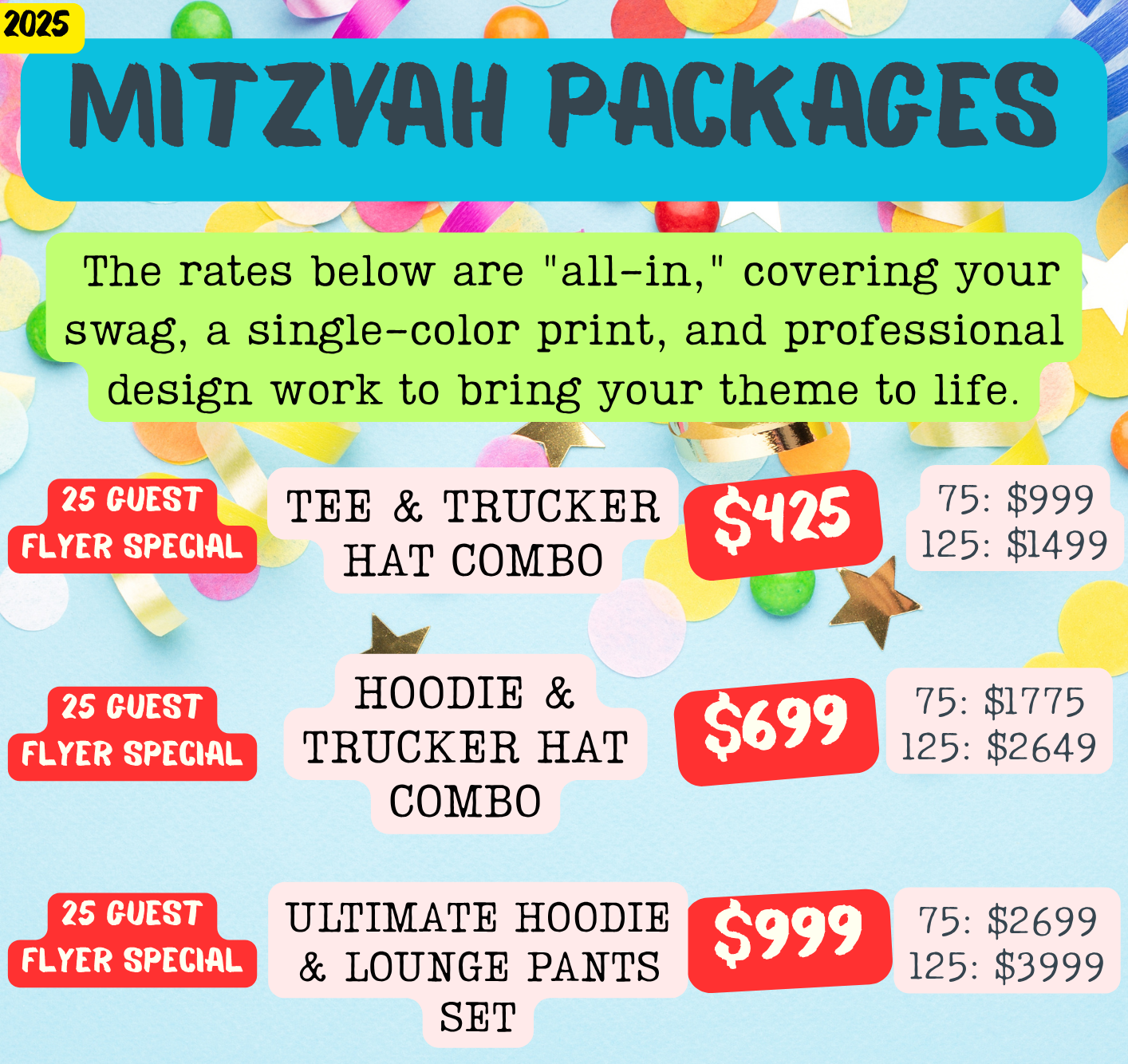 Event Party Mitzvah Ultimate Hoodie & Lounge Pants Set
