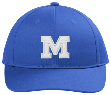 MHS Snapback Baseball Hat Royal M Design / Embroidered Cap