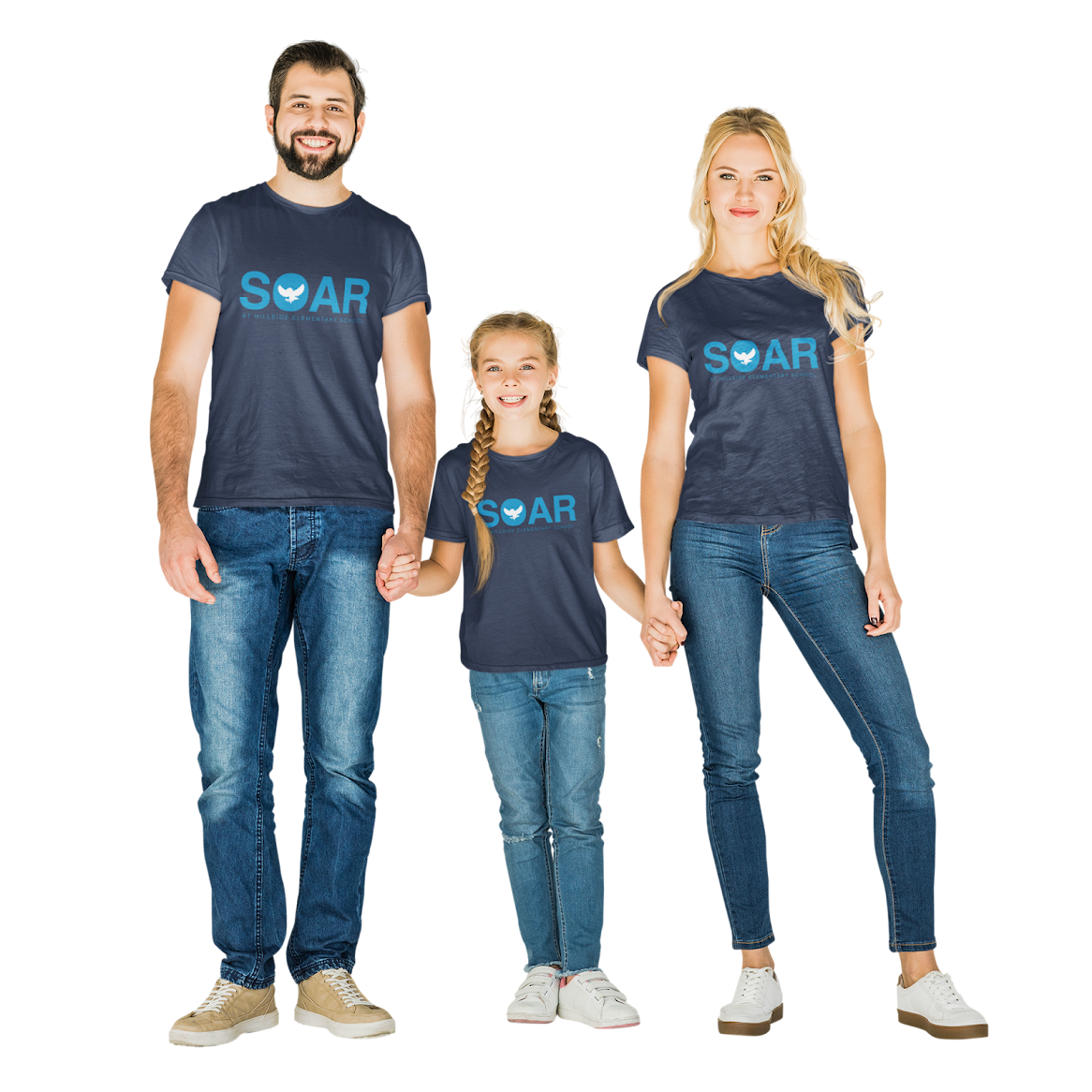 NEW! ADULT S.O.A.R. Spirit Tee (front and back print) - Hillside PTA Spirit Wear