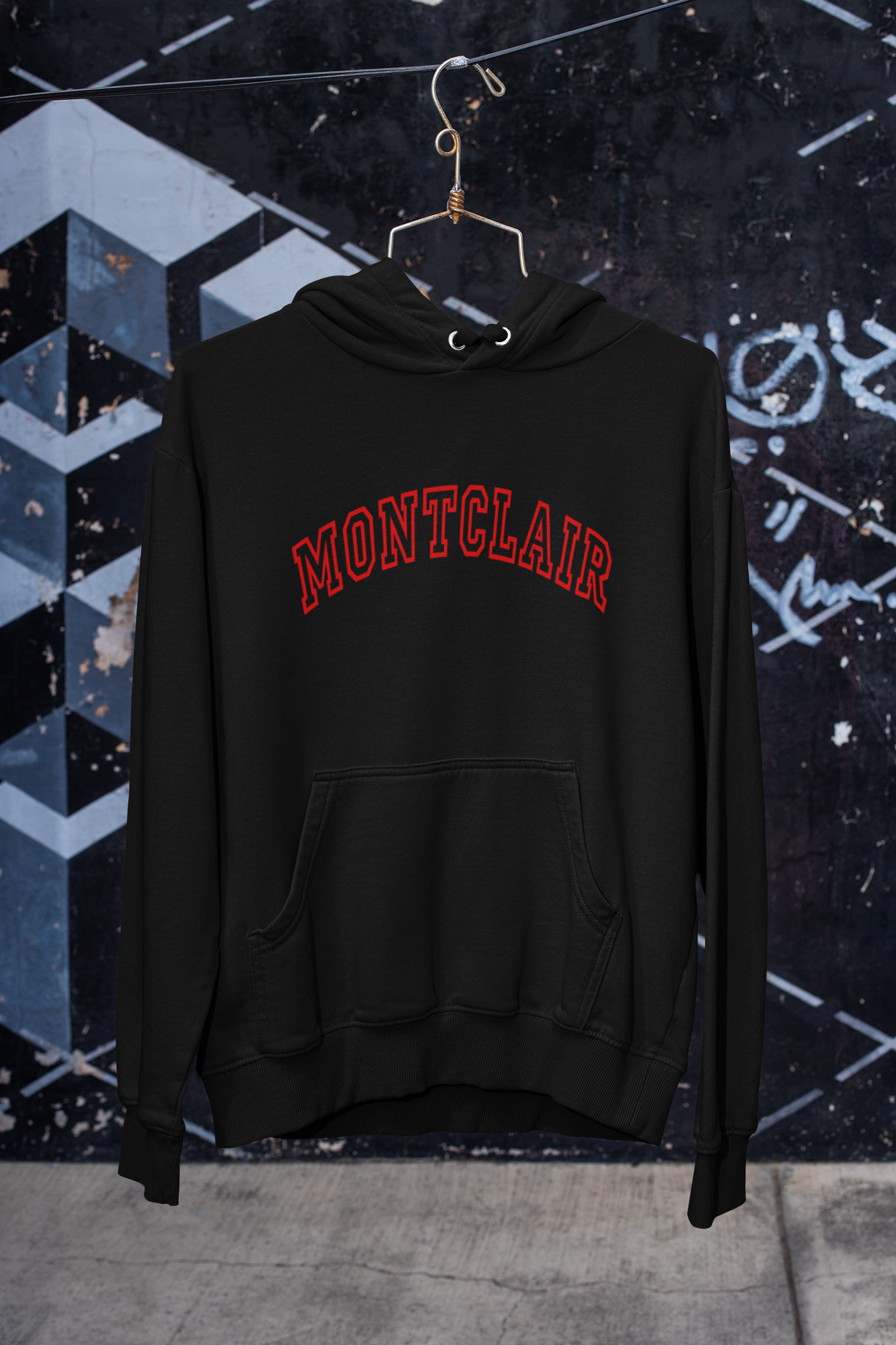 Montclair Pullover Hoodie Front Arched Design (Style C)