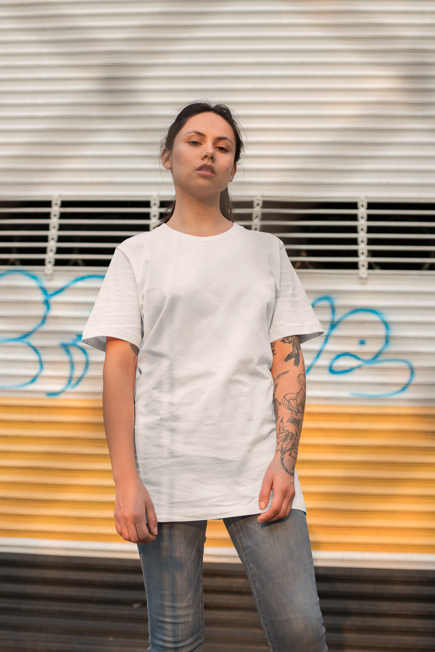 Mens White T-Shirt Create Your Own Front & Back Designs