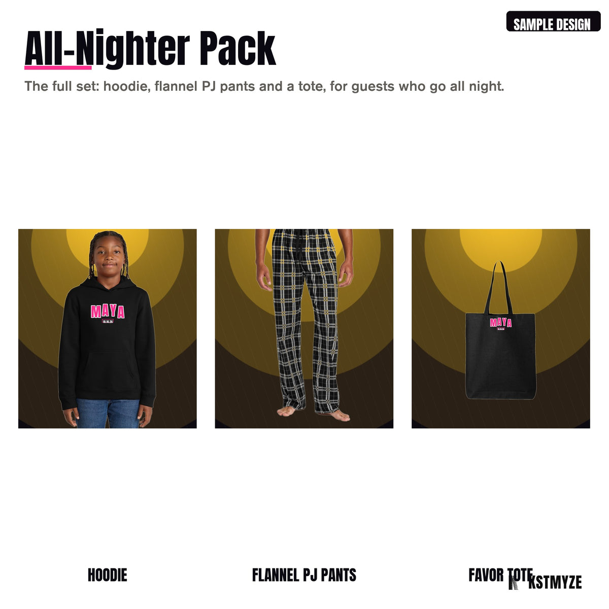 All-Nighter Pack (hoodie + PJ pants + tote): 01_hero