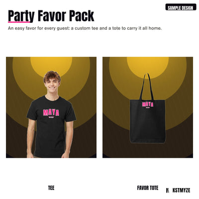 Party Favor Pack (tee + tote): 01_hero