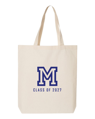 Montclair High School Class of 2027 Tote Bag, Medium, Natural