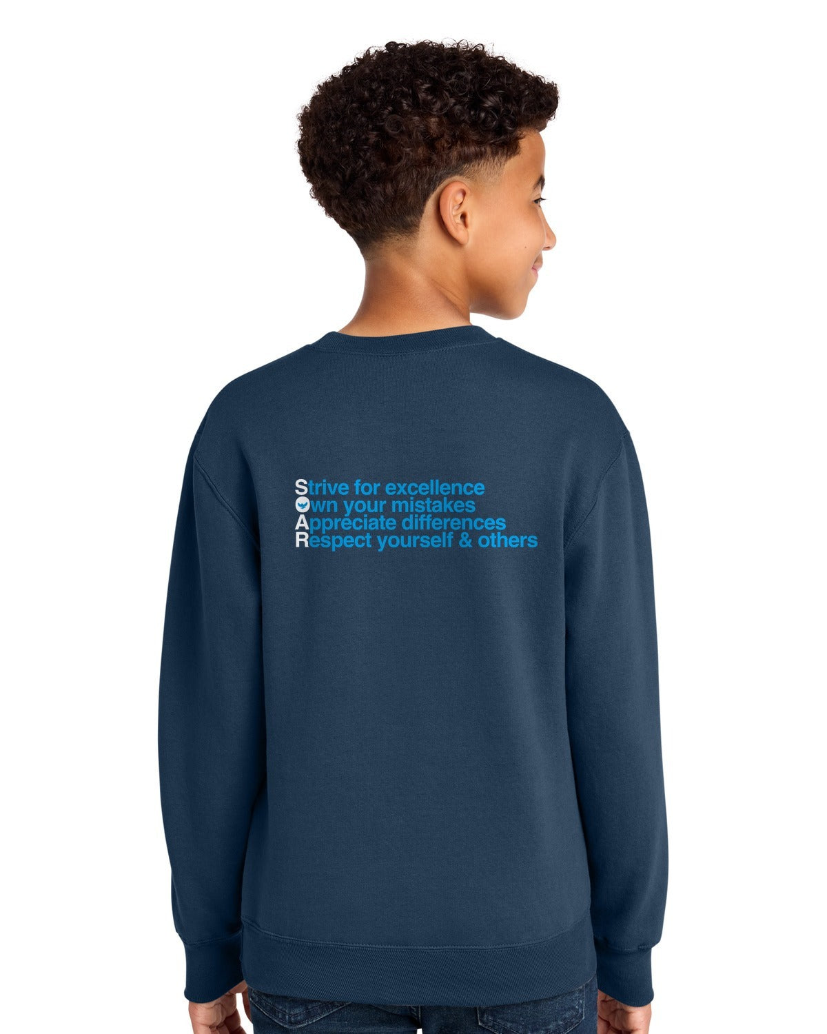 Hillside S.O.A.R. Crewneck (Style S) - back, navy