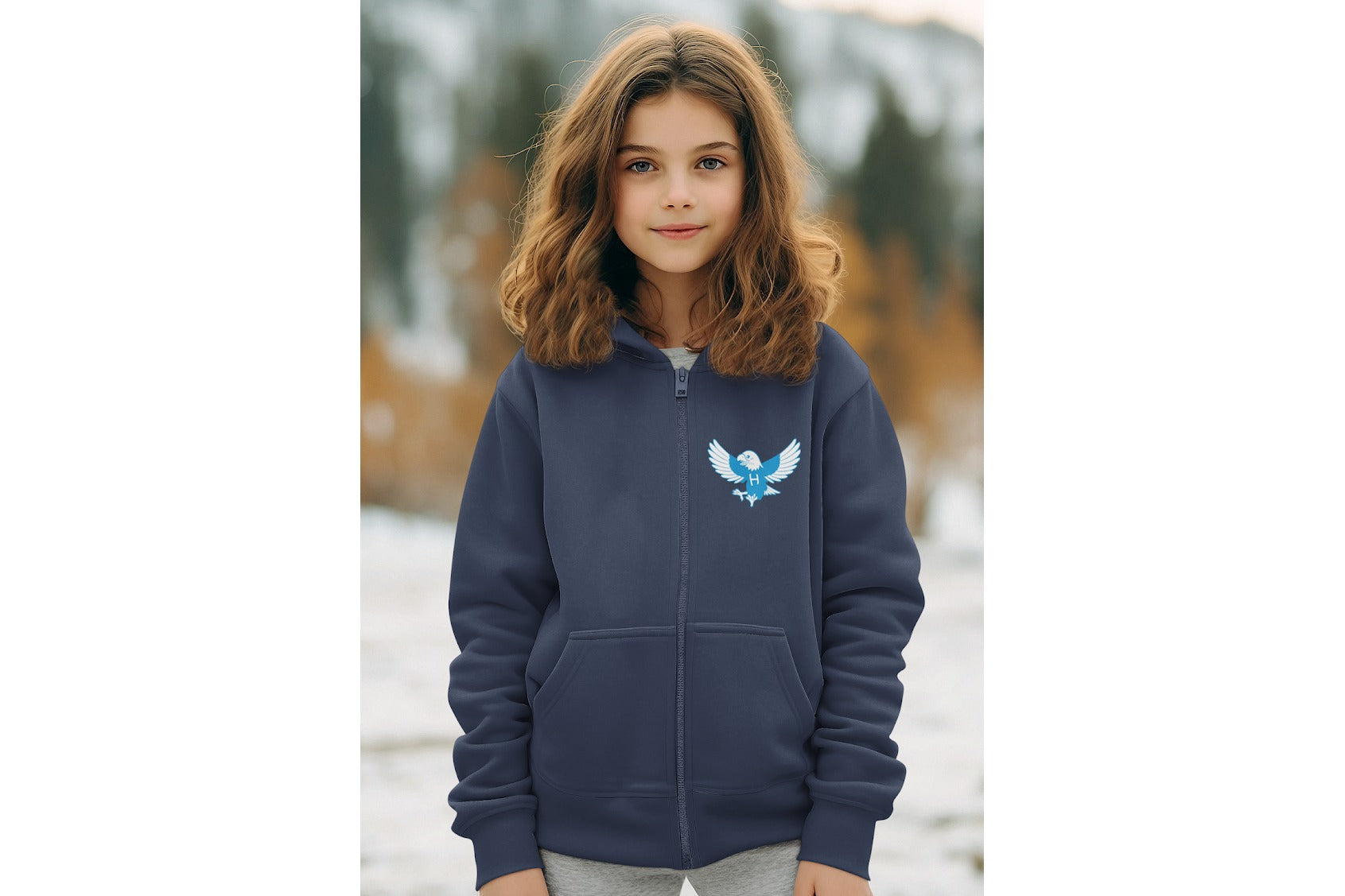 Kids Zippered Hoodie - Hillside Elementary School spirit wear