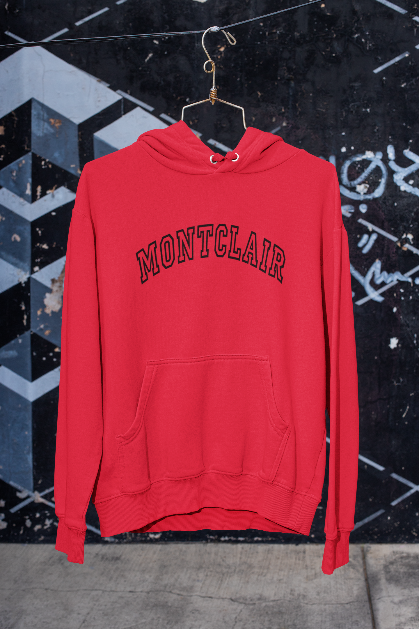 Montclair Pullover Hoodie Front Arched Design (Style C)