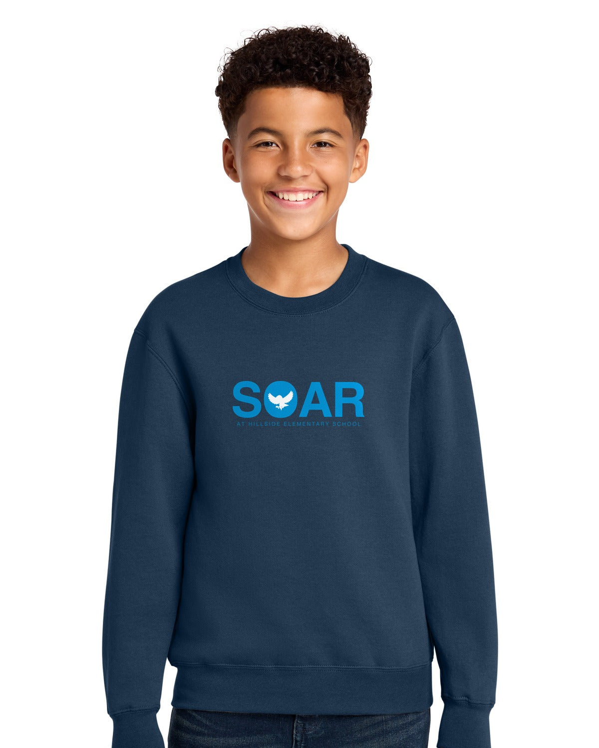 Kids Hillside S.O.A.R. Crewneck (Style S) - Hillside Elementary School spirit wear