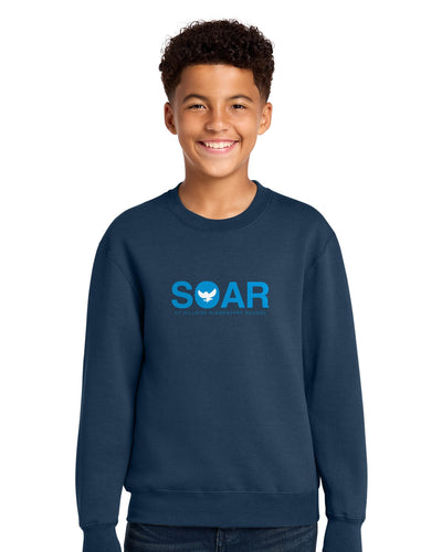 Kids Hillside S.O.A.R. Crewneck (Style S) - Hillside Elementary School spirit wear