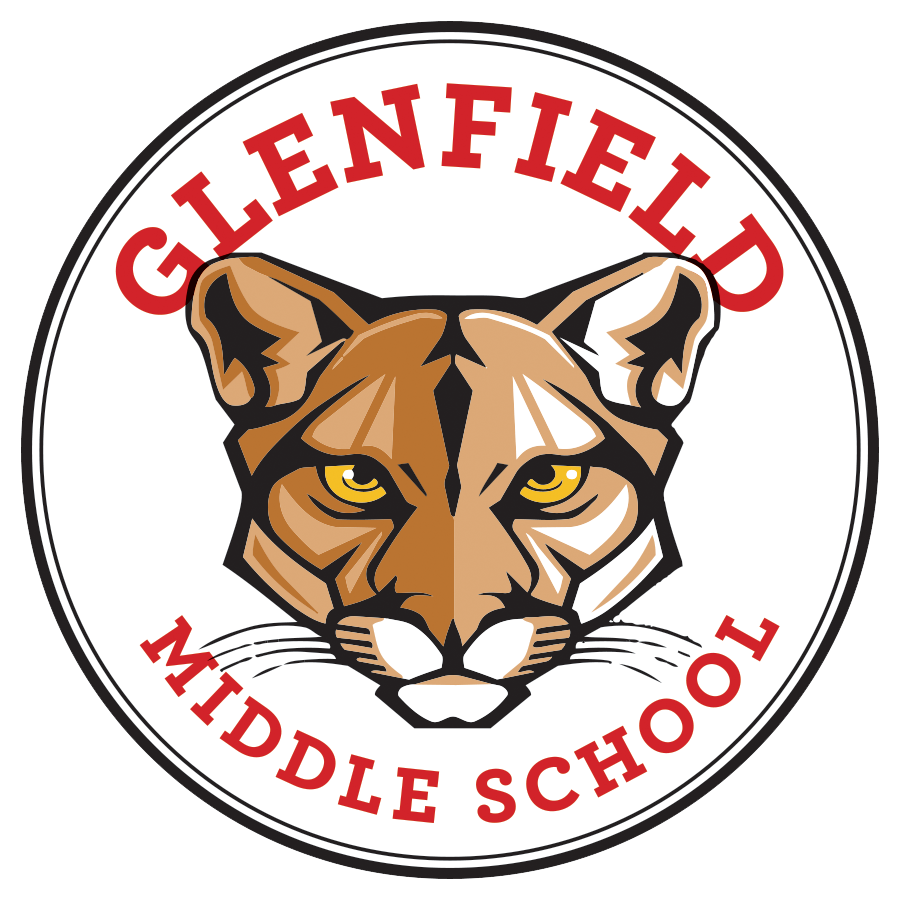Glenfield Middle School cougar crest 3-inch magnet