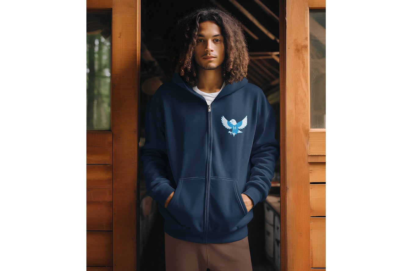 2025 Adult Zip Hoodie (front and back logo) - Hillside PTA Spirit Wear